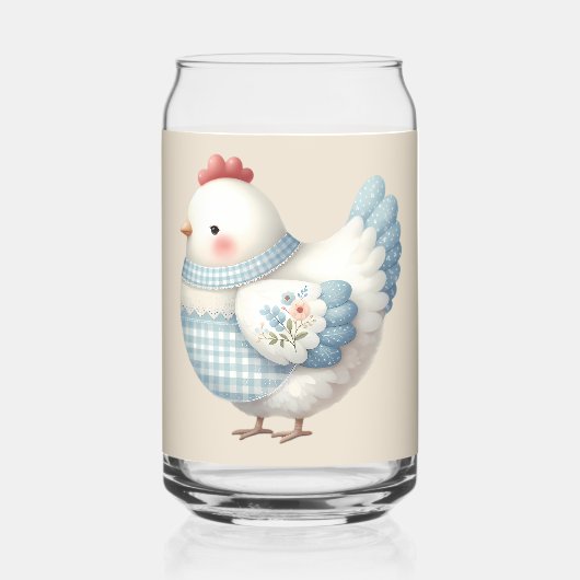 Blue Gingham Cottage Hen (Verso)