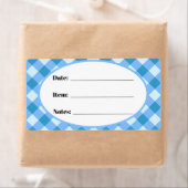 Blue Gingham Country Canning & Food Storage Label (Insitu)