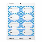 Blue Gingham Country Canning & Food Storage Label (Full Sheet)