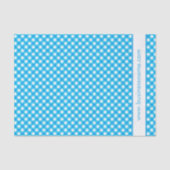 Blue Gingham Custom Text Tissuepapier (Voorkant)