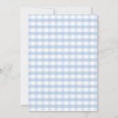 Blue Gingham Cutie Pie First Birthday Invitation (Dos)