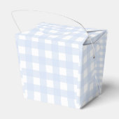Blue Gingham Dank u picknick Baby shower Bedankdoosjes (Achterkant)