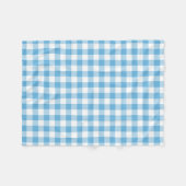 Blue Gingham Fleece Deken (Voorkant (Horizontaal))
