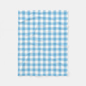 Blue Gingham Fleece Deken (Voorkant)