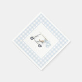 Blue Gingham Golf Baby shower Servet (Hoek)