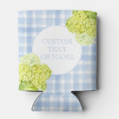 Blue Gingham Hydrangea Blikjeskoeler (Achterkant)