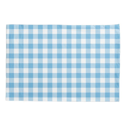 Blue Gingham Kussensloop (Achterkant)