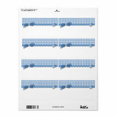 Blue Gingham Label (Full Sheet)