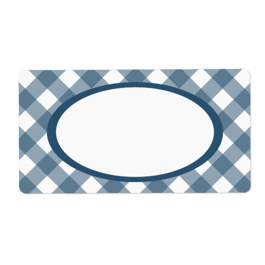Blue Gingham Labels (Voorkant)