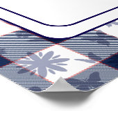 Blue Gingham Off the Market Bridal Shower Poster (Hoek)