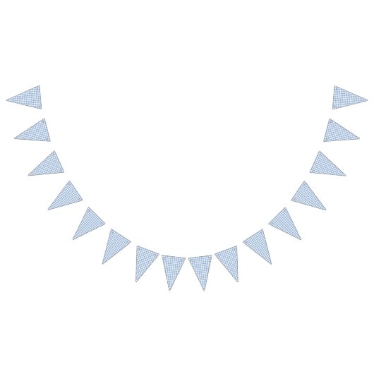 Blue Gingham Party Picnic Bunting Banner (Alle)