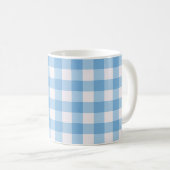 Blue Gingham Pattern Koffiemok (Voorkant rechts)