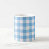 Blue Gingham Pattern Koffiemok (Center)