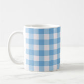 Blue Gingham Pattern Koffiemok (Links)