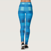 Blue Gingham Pattern Leggings (Achterkant)