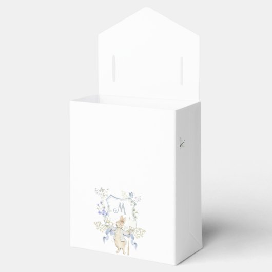 Blue Gingham Peter the Rabbit Baby shower MUTED BL Bedankdoosjes (Geopend)