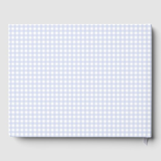 Blue Gingham Peter the Rabbit Baby shower MUTED BL Gastenboek (Achterkant)