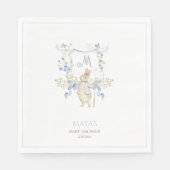 Blue Gingham Peter the Rabbit Baby shower MUTED BL Servet (Voorkant)