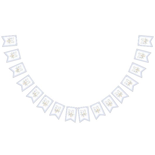 Blue Gingham Peter the Rabbit Baby shower MUTED BL Vlaggetjes (Alle)