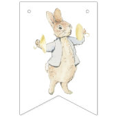 Blue Gingham Peter the Rabbit Baby shower MUTED BL Vlaggetjes (Tweede vlag)