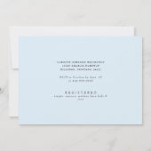 Blue Gingham Pony Baby shower Invitation Kaart (Achterkant)