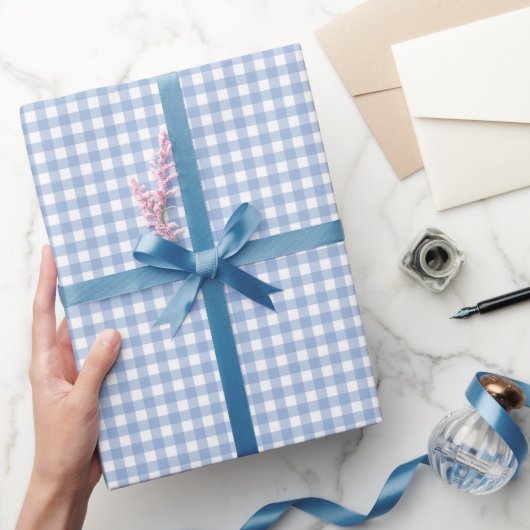Blue Gingham Pset Cadeaupapier (Geschenken)