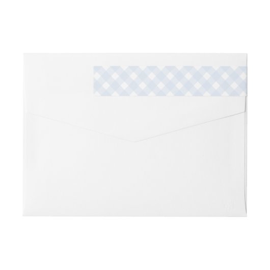 Blue Gingham Return Address Labels (Achterkant)