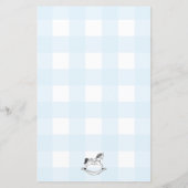 Blue Gingham Rocking Horse Baby Predicted Game (Achterkant)