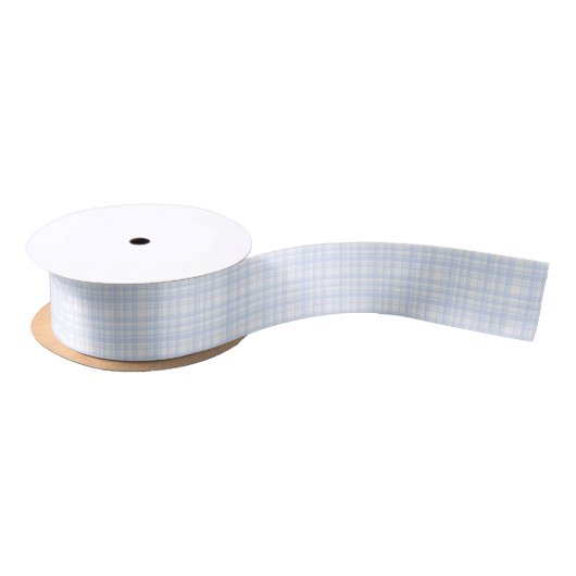 Blue Gingham Satin Ribbon Lint (Spoel)
