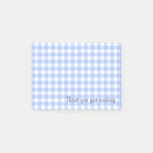 blue gingham schrijft post-it® notes