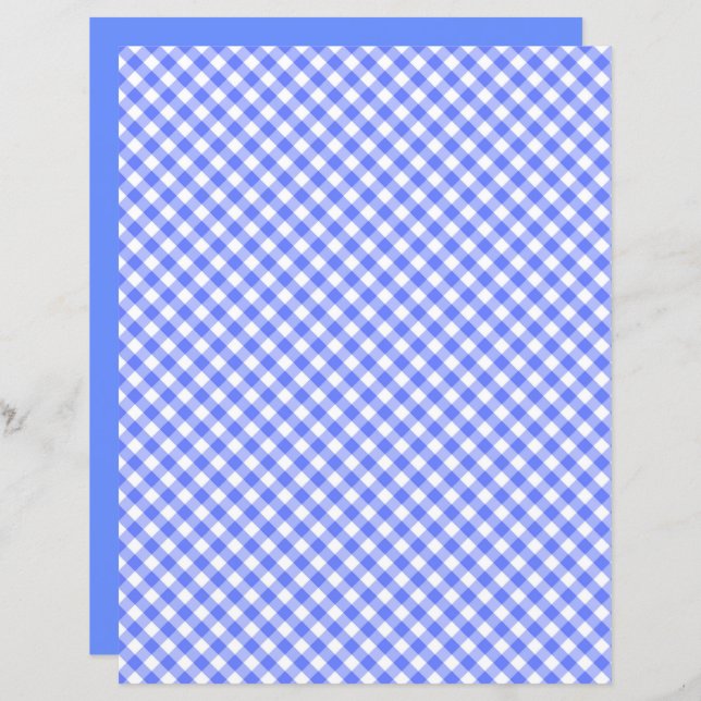 Blue Gingham Scrapbook (Voorkant / Achterkant)