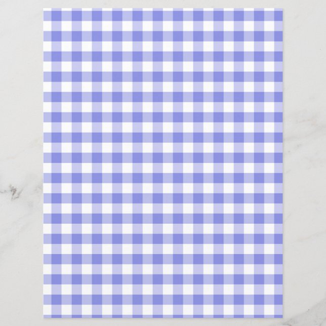 Blue Gingham Scrapbook Papers (Voorkant)