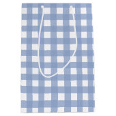Blue Gingham Serenity Blue Medium Cadeauzakje (Voorkant)