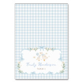 Blue Gingham Silly Goose Table Place Cards Kaart (Voorkant)