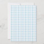 Blue Gingham Some Bunny Baby Shower Kaart (Achterkant)