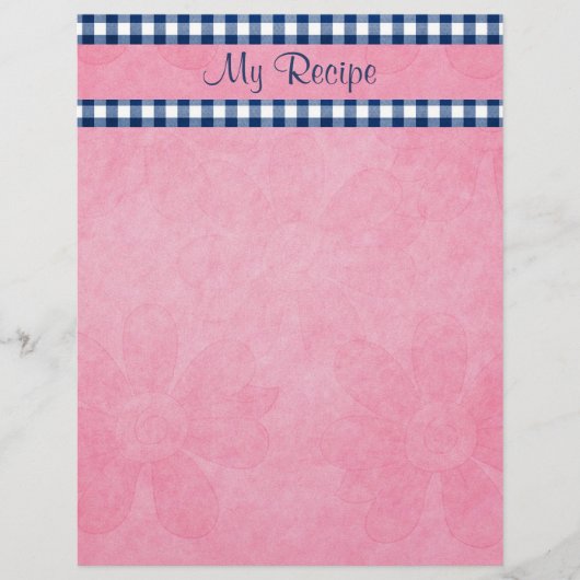 Blue Gingham Stationery (Voorkant)