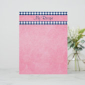 Blue Gingham Stationery (Staand voorkant)