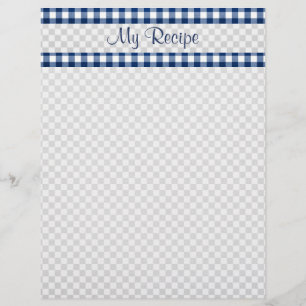 Blue Gingham Stationery