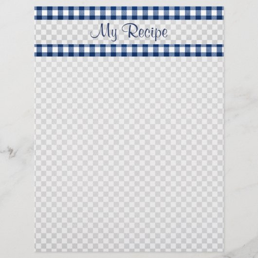Blue Gingham Stationery (Voorkant)