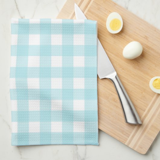 Blue Gingham Theedoek (Quarter Fold)