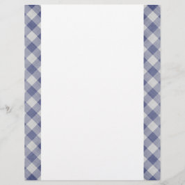 Blue Gingham Two-Sided Paper