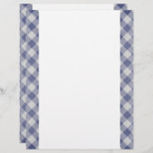Blue Gingham Two-Sided Paper (Voorkant / Achterkant)