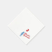 Blue Gingham Upshernish Personalized Napkin Servet (Hoek)