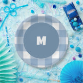 Blue Gingham verjaardagsfeest bord (Feest)