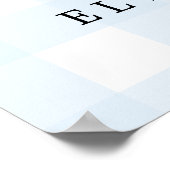 Blue Gingham Welcome Sign Poster (Hoek)