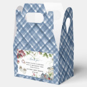 Blue Gingham | Zomer picknick Baby shower Bedankdoosjes (Geopend)