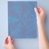 Blue Ginseng Man Bulk Scrapbook Paper Pages Flyer (Hand)