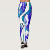 Blue Giraffe Animal Print Leggings (Achterkant)