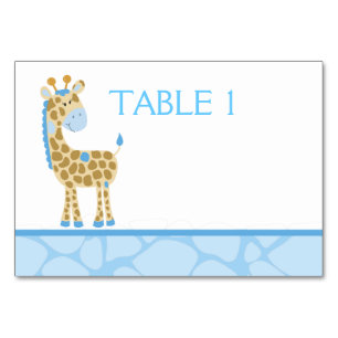 Blue Giraffe Custom Table Kaart