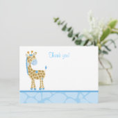 Blue Giraffe Flat Merci note (Debout devant)
